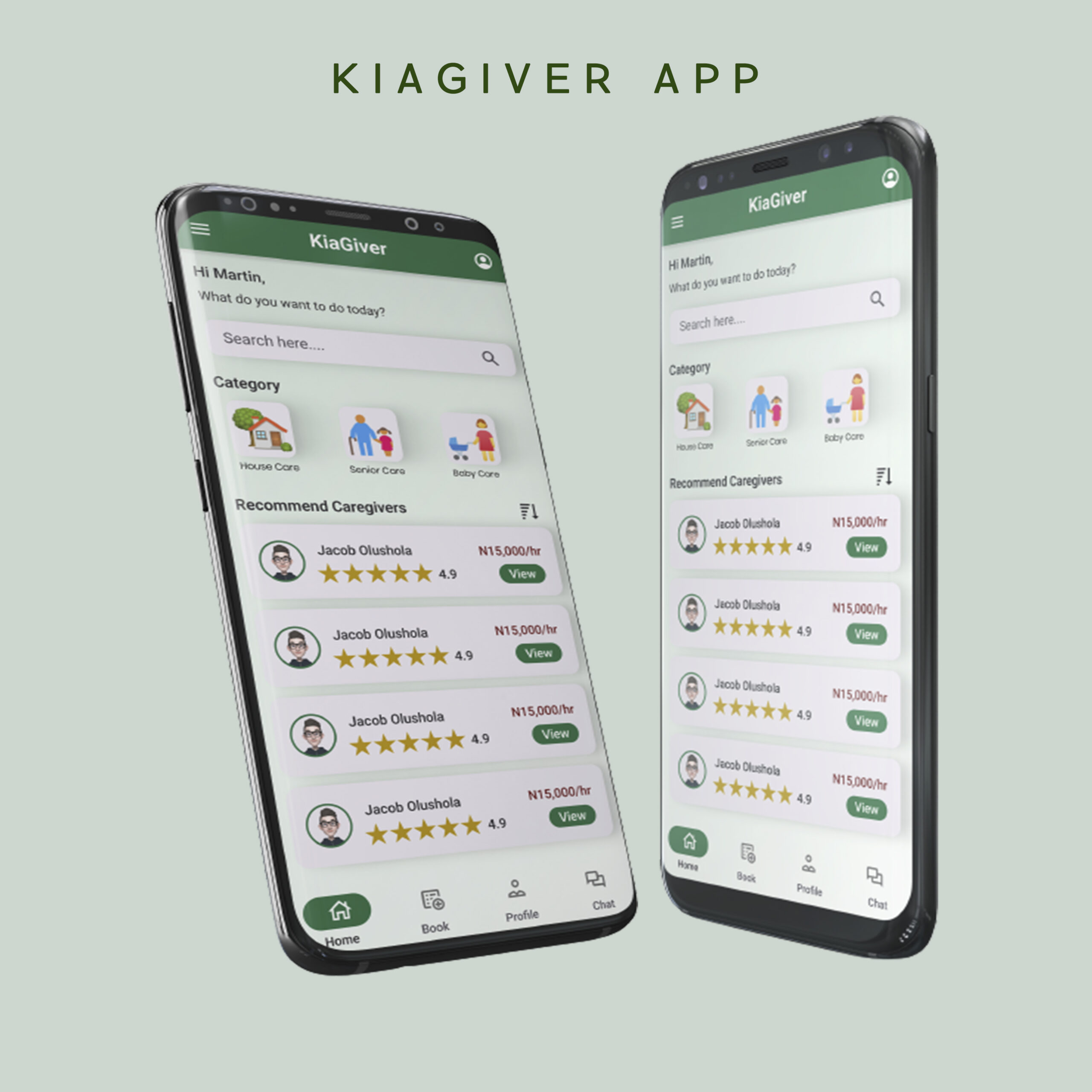 kiaGiver App UI Design